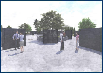 This is a picture of the propsed expansion plans at the Veterans Wall of Honor in Bella Vista, AR.