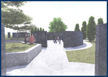 This is a picture of the propsed expansion plans at the Veterans Wall of Honor in Bella Vista, AR.