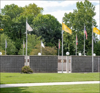 This is a picture of the Veterans Wall of Honor in Bella Vista, AR.