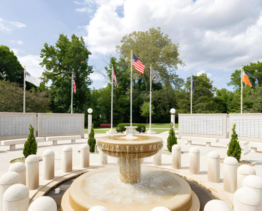 This is a picture of the beautiful fountain at the Veterans Wall of Honor in Bella Vista, AR.