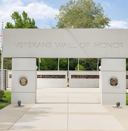 This is a picture of at the Veterans Wall of Honor in Bella Vista, AR.