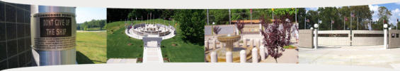 This is a collage of pictures showing various angles of the Veterans Wall of Honor in Bella Vista, AR