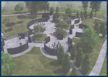 This is a picture of the propsed expansion plans at the Veterans Wall of Honor in Bella Vista, AR.